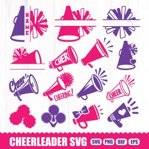 Cheerleader SVG, Cheer SVG, Cheer Pom Pom, Cheer Megaphone SVG, Megaphone Svg, Cheer Clipart, Cheerleader Png, Cheer Clipart