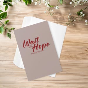 Wait & Hope Carte de voeux Illustration du comte de Monte Cristo Carte postale livresque vierge Carte de correspondance littérature classique