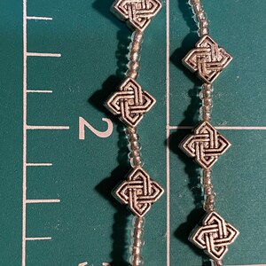 Destash 15 strand vintage four corners celtic knot tribal spacer beads 100% donation to cancer research image 6