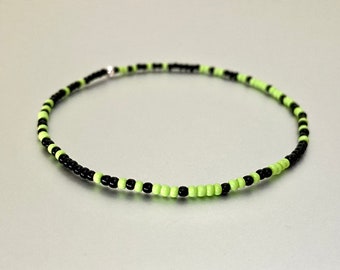 Secret message Binary code minimalist Japanese seedbead bracelet -Custom made for you via computer science! 100% donation to cancer research