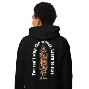 Learn to Surf Kid&#39;s Hoodie, Boarding Sweatshirt, Surf Shop Shirt, Surfer Gift - Life Happens