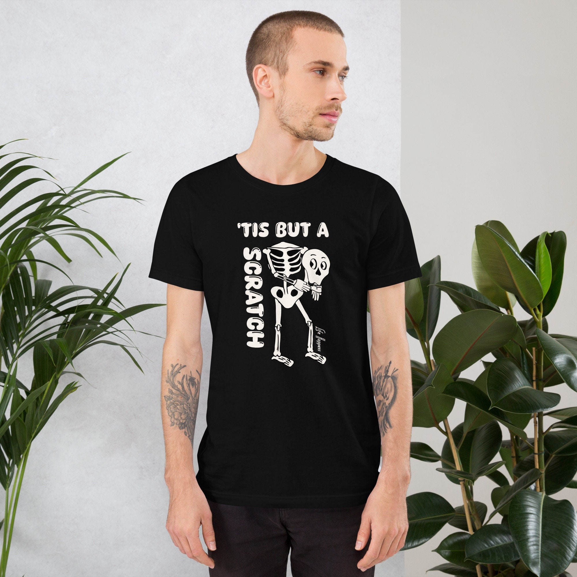 Tis but A Scratch, Skeleton T-shirt, Retro Shirt, Broken