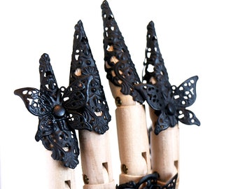 Black Butterfly Claw Set