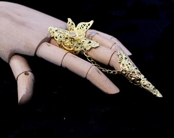 Gold Butterfly Slave Ring, single ring, gift, jewelry, for her