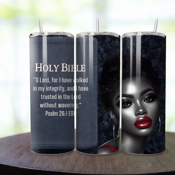 9 Digital Design One-of-a-kind a Limited amount sold 20 files. African American Woman of God PNG 20oz skinny straight tumbler and more!