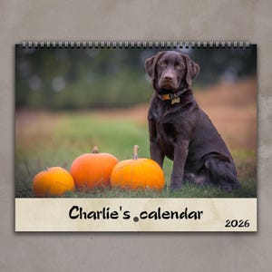 Custom 2026 Pet Photo Calendar: Personalized Dog Mom Gift
