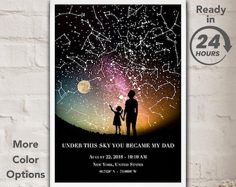 Custom Star Map Print, Father's Day Gift, Personalized Sky Art