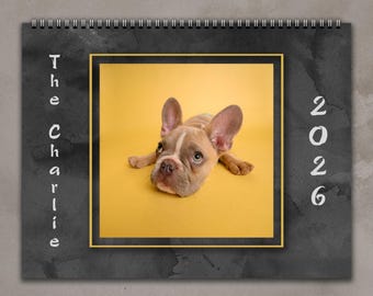 Personalized Dog Photo Calendar 2026, Custom Puppy Wall Art
