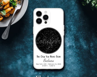 Star Map By Date The Day You Were Born iPhone Case Birthday Personalized Samsung Case Gift