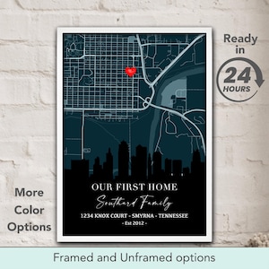 Benutzerdefinierte Hauskarte Personalisierte Einweihungsparty Geschenk Unser erstes Zuhause Zum ersten Mal Hauskäufer Geschenk vom Realtor Home Sweet Home Hauseinweihungsgeschenk
