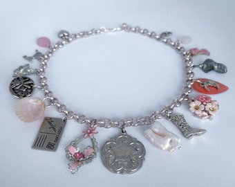 PRETTY IN PINK - a Vintage Charm Necklace