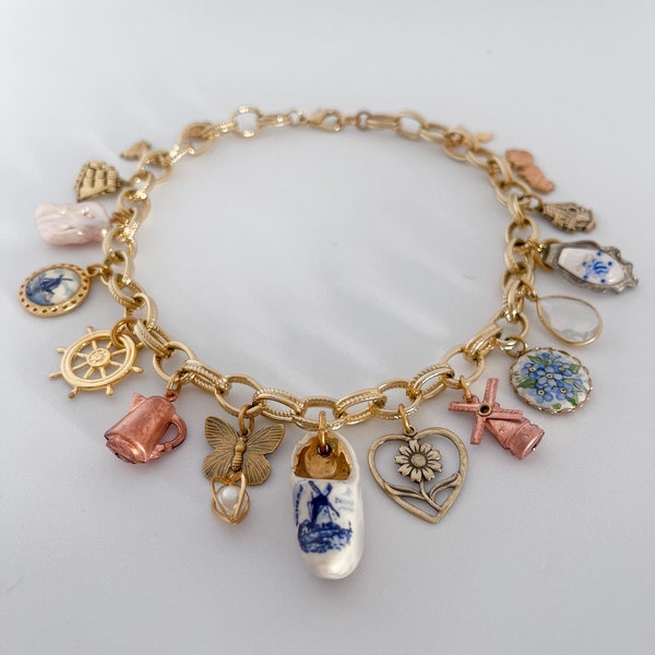 DOUBLE DUTCH - a Vintage Charm Necklace