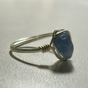 custom crystal wire wrapped ring