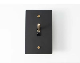 Black and Gold Brass Plate Toggle Switch