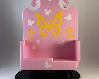 Schmetterling Infinity Pump Caddy | G-Tube Elternpump Ständer und Haken | Keine Schrauben oder Änderungen erforderlich!