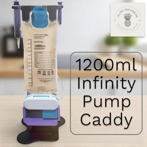 Infinity Pump Caddy with Removable Magnetic Base - Freestanding Enteral/NG Feeding Pump Holder - No Bolts or Modification Needed!