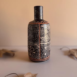 Flower Bottle Vase | Rustic Home Decor | Handmade Glass Vase