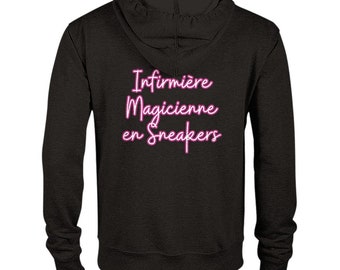 Hoodie met rits “Verpleegkundigen in sneakers” – Comfort en stijl voor gezondheidszorgprofessionals Madkweb