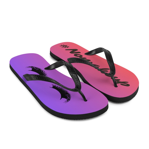 Flip-flops #nomakeup / gift for teenagers / toe sandals / flip flops printed
