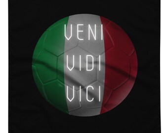 Bandana EM Fussball Italien/ Fan Bandana Euro 24 Design Italien / Geschenk Fussball / Halstuch Fussball / Veni Vidi Vici