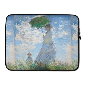 Madame Monet Laptop Tasche, Claude Monet Malerei auf Computer Schutz, Geschenk für Kunstlehrer