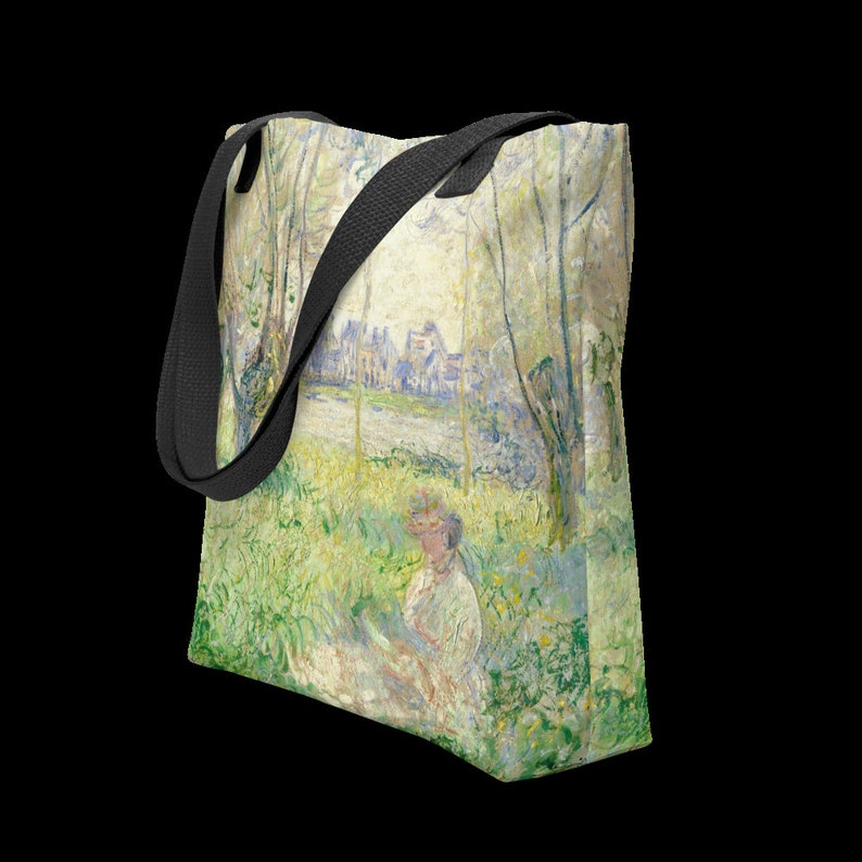 Claude Monet Tote Bag, Woman Seated Under Willow, Shoulder casual bag zdjęcie 2