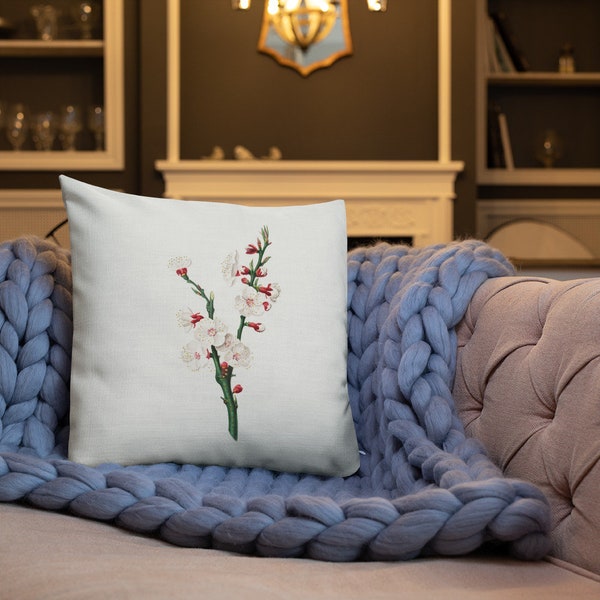 Gallesio Artist Scatter Cushion, Fine Art Flower Sofa Pillow, Apricot Plant on Home Accessory