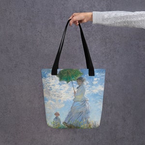 Madame Monet Tote Bag, Claude Monet Art Tote, Impressionist Canvas Bag, Fine Art Shoulder Bag, Museum Gift for Her, Vintage Painting Tote