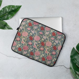 William Morris Laptop Sleeve, Cray Vintage Floral Pattern, Art Teacher Gift, Computer Protection