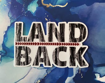 Pegatina de vinilo LAND BACK