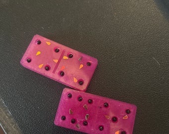 Pink Sparkle Dominos