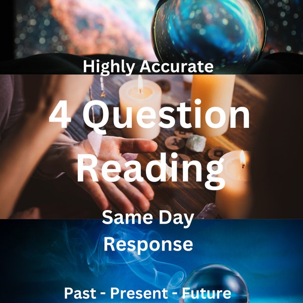4 Question Psychic Reading | Tarot Reading | Spiritual and Intuitive Insight
