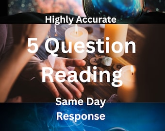 5 Question Psychic Reading | Tarot Reading | Spiritual and Intuitive Insight | Written Reading