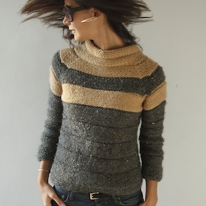 Custom Order UNISEX Hand knitted Sweater, Made to Measure Winter Fashion Top