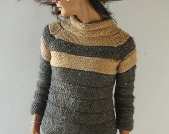 Custom Order UNISEX Hand knitted Sweater, Made to Measure Winter Fashion Top