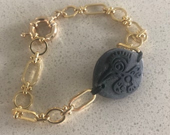 Schwarz/Gold Specht Armband