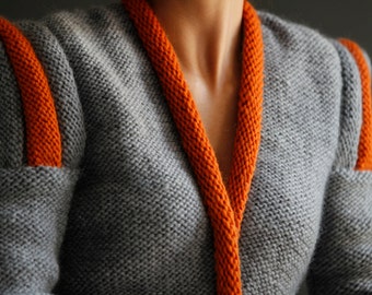 Custom Order Hand Knitted Blazer, Authentic Design Handmade Knitwear  Cardigan