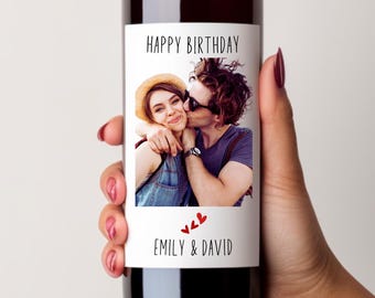 Personalized Wine Label and Candle Label, Hen Party Decor, Father’s Day Gift, Custom Photo Labels, Birthday Gift, Wedding Favor