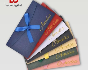 Custom Name Envelope, Christmas Cash, Premium Envelope for Invitation, Luxury Wedding Envelopes, Cash Envelopes, Birthday Cash