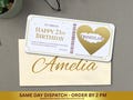 Personalised Surprise Scratch Off Birthday Gift Ticket, Scratch Reveal Holiday Gift, Surprise Trip Announcement, Custom Travel Voucher Card