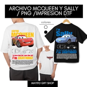 Camiseta Rayo Mc Queen y Sally DTF