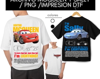 Lightning McQueen and Sally DTF T-shirt