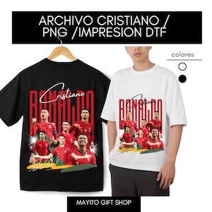 Cristiano Ronaldo / PNG-T-Shirt / Dtf-Druck / Sublimationsdesign / Fußball / Sofortiger Download / Collage / CR7