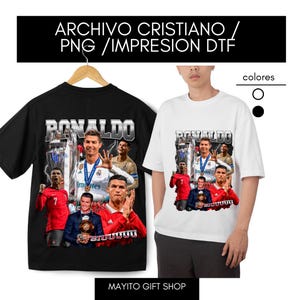 Cristiano Ronaldo / PNG T-shirt / Dtf Print / Sublimation Design / Football / Instant Download /collage / CR7