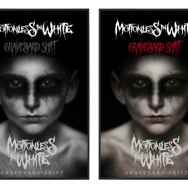 Motionless in White Poster, Graveyard Shift, Motionless in White Print,Metal,Metalcore,Album Cover Poster,Album Cover Gifts,Album Cover Art,