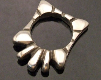 GAUDI RING - Hand Sculpted Architectural Ring Cast in Recycled Sterling Silver - Limited Edition Unique