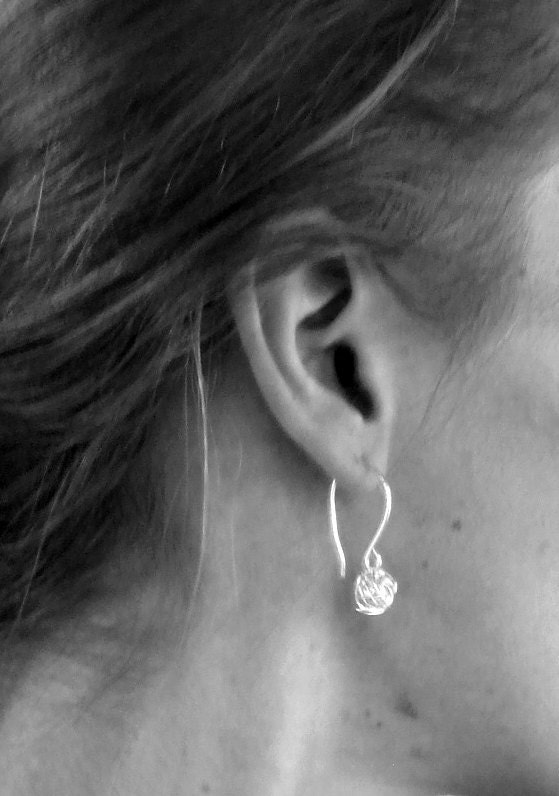 GOLD Yarn Ball Tumbleweed Earrings Woven From 12 Karat Etsy