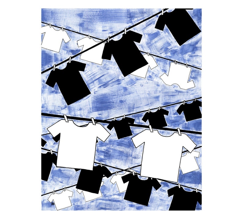 Clothesline Shirts, Art Print image 2