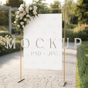 Boho Hochzeit Schild Mockup A0, Sitzplan Mockup, Baby Shower Poster oder Bridal Shower Schild PSD, Event Schild Mockup, Willkommensschild Vorlage
