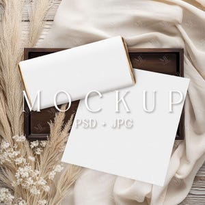 Chocolate Wrapper Mockup, Chocolate Label Mockup PSD, Chocolate Bar Wrapper Mock-up, Gift Candy Bar Mock up, Favor Chocolate Label Template